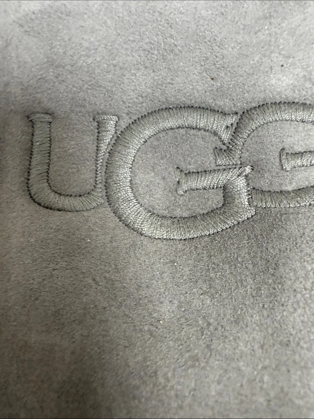 UGG Grey Suede Shearling Lined Mittens